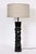 Black 1950s James Mont Carved Black Ebonized Wood Table Lamp For Sale - Image 8 of 13