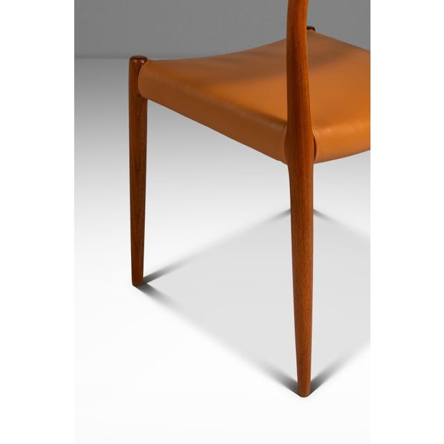 Set of Ten (10) Danish Modern Møller Model 79 Side Chairs in Teak & Leather by Niels Møller for j.l. Møller Mobelfabrik, Denmark, C. 1960's For Sale - Image 17 of 18