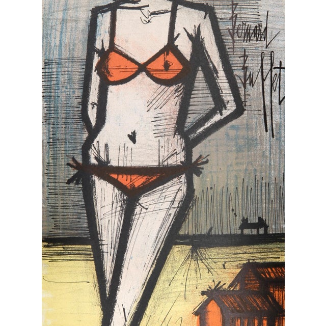 La Plage, Bernard Buffet Lithograph, Signed in the Plate For Sale