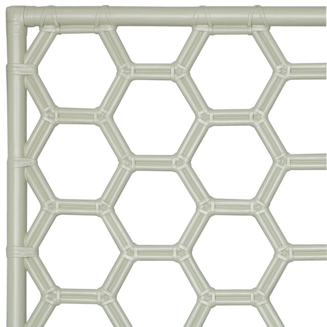 David Francis Honeycomb Standard Bed Queen, Celery Green For Sale - Image 4 of 6