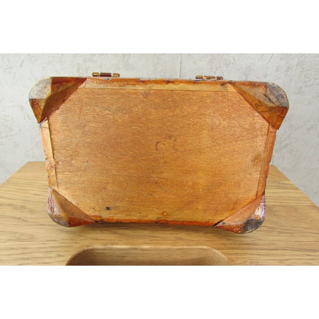 Carved Wooden Box Birds & Flowers, Asia, 1940s For Sale - Image 6 of 8