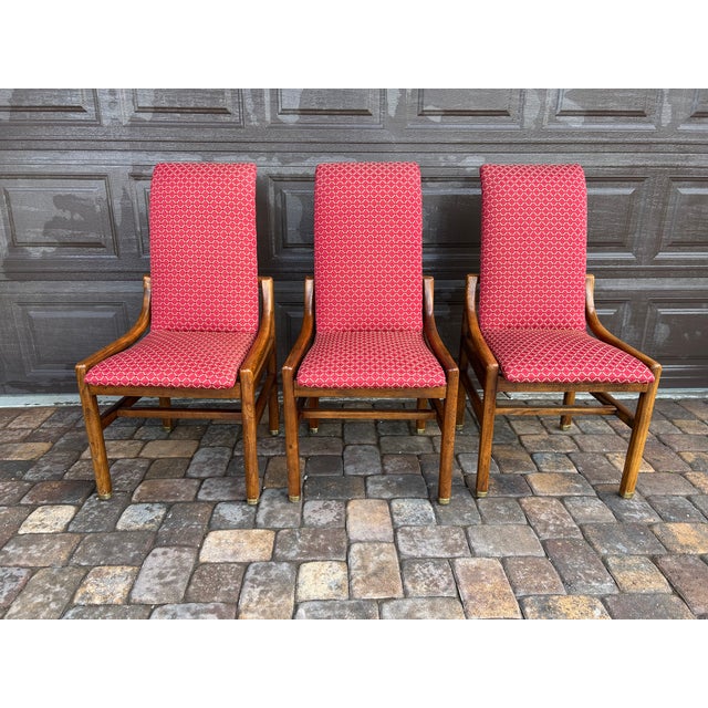 1960s Vintage Henredon Scene One Campaign Dining Chairs For Sale - Image 5 of 10