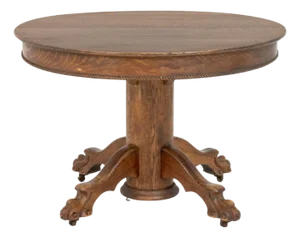 Arts and Crafts Tiger Oak Center Table