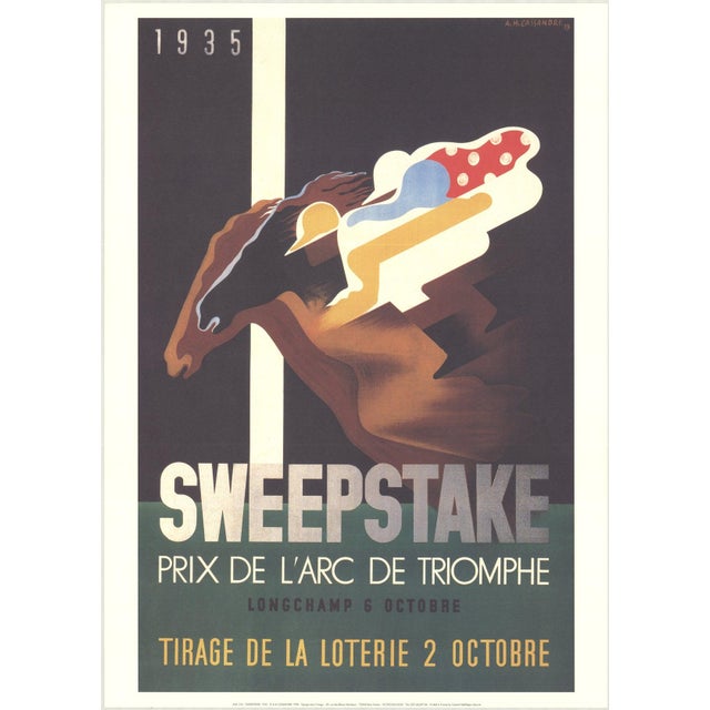Artist: A.M. Cassandre Title: Sweepstake Year: 1998 Signed: No Medium: Offset Lithograph Paper Size: 27.5 x 19.75 inches (...