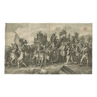 Military Procession with Spoils of War After Gerard De Lairesse Rossetti, 1700, Paper For Sale