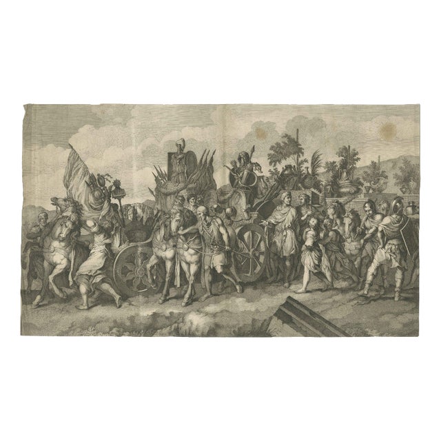 Military Procession with Spoils of War After Gerard De Lairesse Rossetti, 1700, Paper For Sale