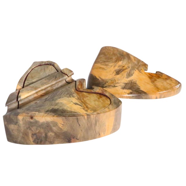 Michael Elkan Late 20th Century Richard Rothbard Burl Wood Puzzel Jewelry Box For Sale - Image 4 of 15