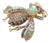 Mid 20th Century Vermeil Lighting Bug Brooch With Diamonds, Sapphires, Opals, Moonstones, and Rubies For Sale