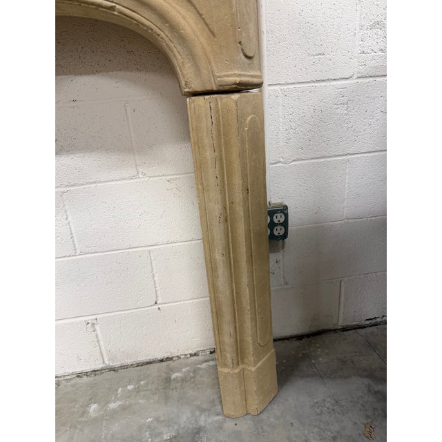 French Louis XV Style Limestone Mantel For Sale - Image 9 of 15
