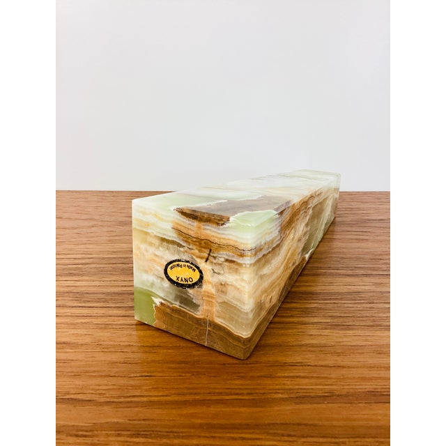 Vintage Solid Onyx Stone Obelisk Statue For Sale In Las Vegas - Image 6 of 7