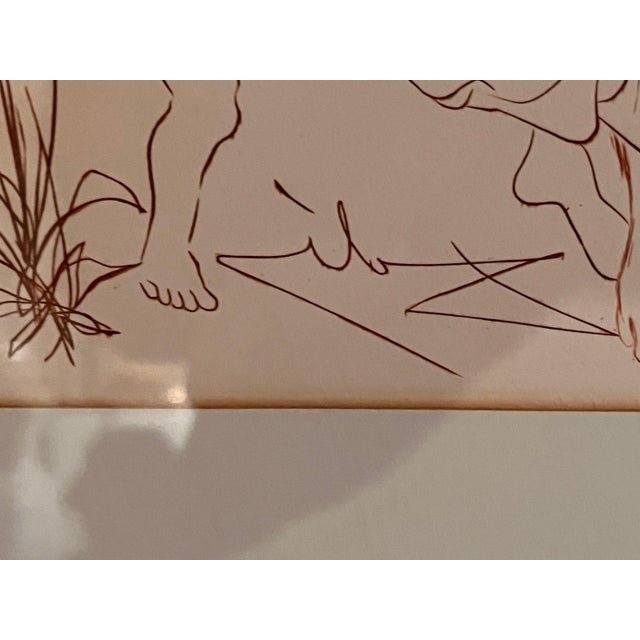 Vintage Salvador Dali "Autumn" Etching Print Kulicke Metal Frame 19x15 For Sale - Image 4 of 7