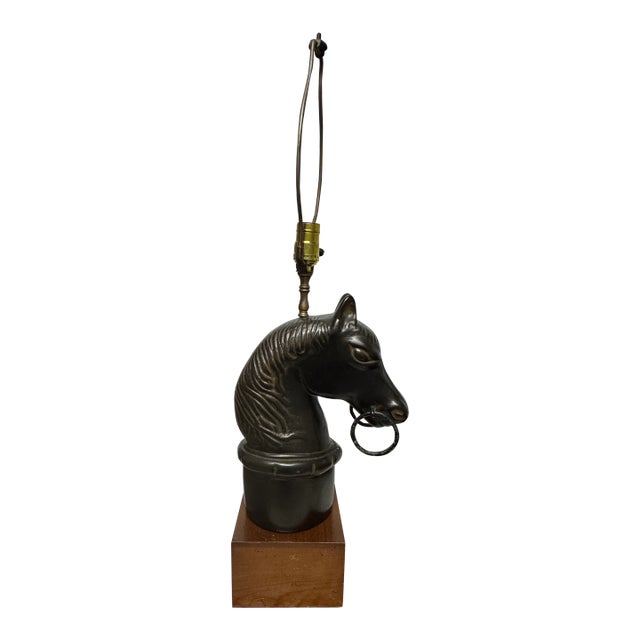 Vintage Horse Head Table Lamp For Sale