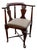 Vtg. Solid Mahogany Queen Anne Style Bicentennial Corner Chair For Sale