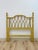 Mid 20th Century Coastal, Yellow Faux Bamboo, Hollywood Regency, Twin Headboard, Woven Details For Sale - Image 4 of 10