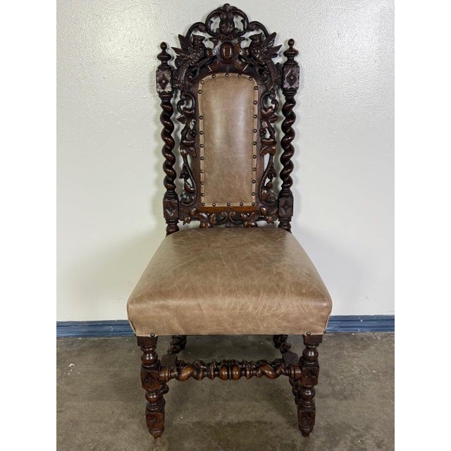 Set of Six 19th C. Renaissance Revival Dining Chairs For Sale - Image 4 of 12