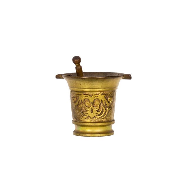 Metal Bronze Mortar and Pestle with Atral Logo Pharmaceutical, 1950s For Sale - Image 7 of 7