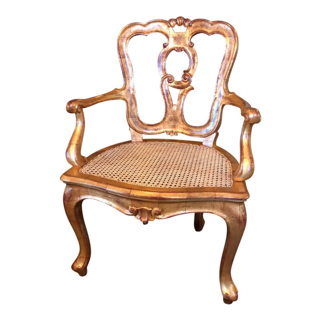 Late 19th Century Antique Hand Carved Venetian Arm Chair For Sale