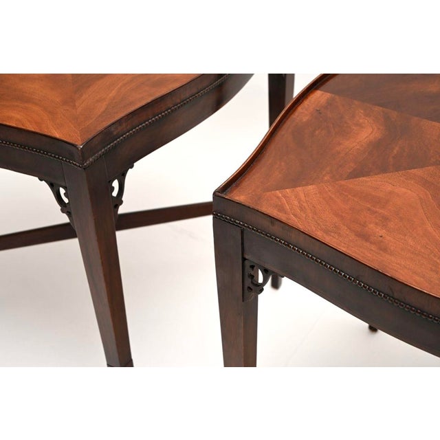 Brown Antique Georgian Side Tables, 1920, Set of 2 For Sale - Image 8 of 10