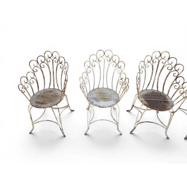 Painted Iron Garden Chairs, 1950s, Set of 4 For Sale - Image 6 of 10
