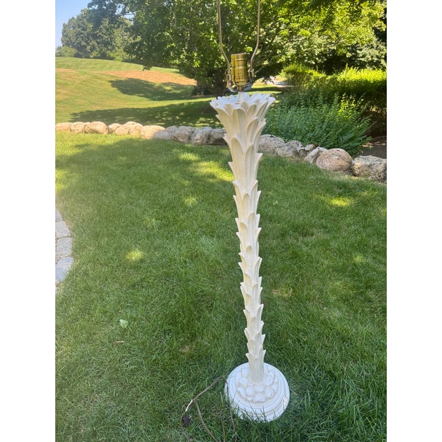 Serge Roche Fabulous Vintage Serge Roche Style Palm Tree Floor Lamp For Sale - Image 4 of 8
