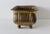 Handcrafted Italian Rectangular Hammered Brass Planter Jardiniere Curved Edging Ball Feet Details Vintage Mid-Century For Sale - Image 9 of 13