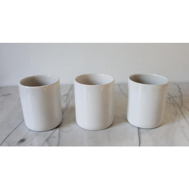 Wood Late 20th Century Vintage Wicker Elephant Cup Holders W/ Ceramic Inserts - Set of 3 For Sale - Image 7 of 12