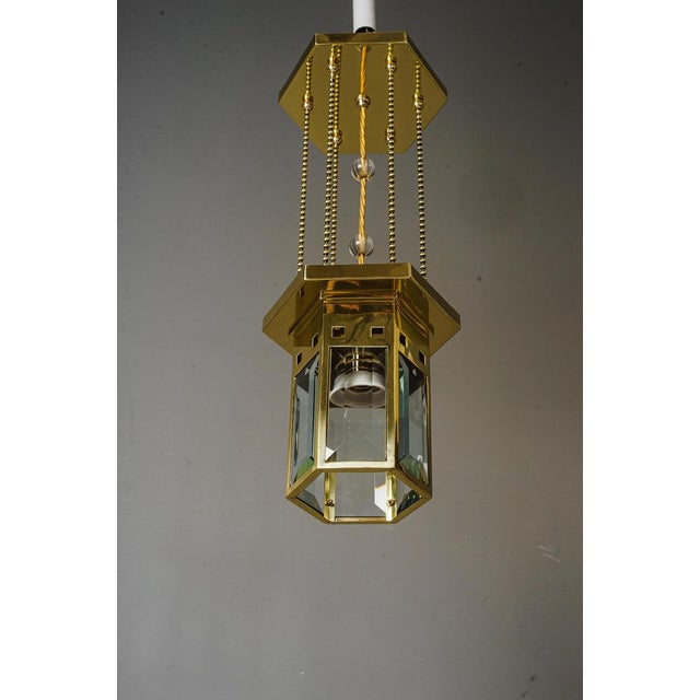 Art Deco Pendant with Facet Cut Glasses, 1920s For Sale - Image 3 of 11