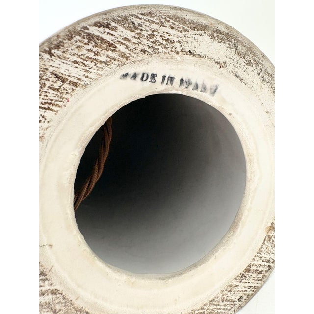 Black Tall Postmodern Ceramic Lamp, Italy, 1980s For Sale - Image 8 of 15
