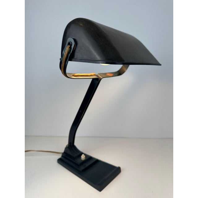 Vintage Notary Lamp in Bakelite and Cast Iron from Erpé, 1930s For Sale - Image 11 of 11