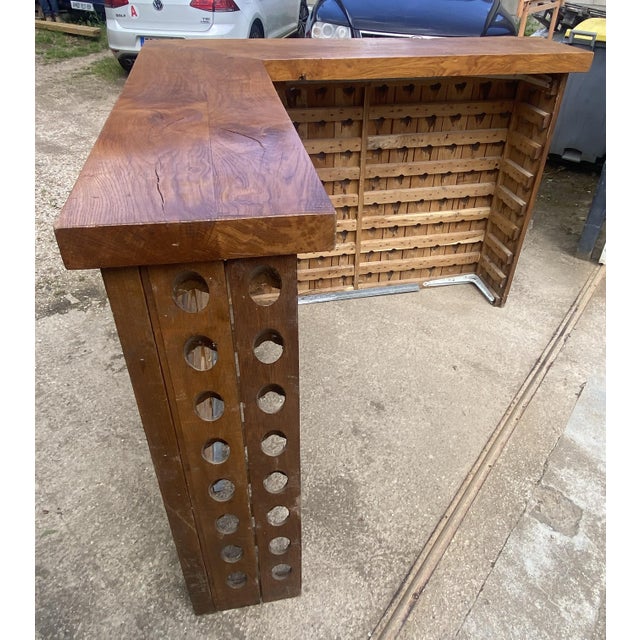 L-Shaped Corner Bar in Walnut, 1950 For Sale - Image 4 of 18