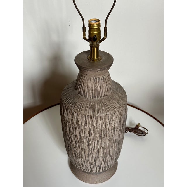 1960s 1960s Design Technics Mid-Century Ceramic Table Lamp, Unmarked For Sale - Image 5 of 9
