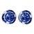 Pair of Antique Samuel Alcock Flow Blue Chinoiserie Plates For Sale