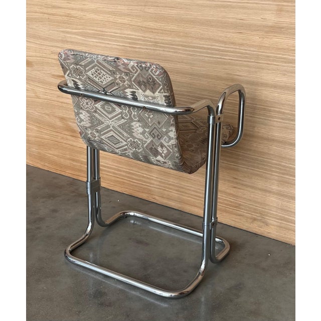 Set of 10 Mid-century Chrome Chairs with Double Tubular For Sale - Image 11 of 18