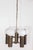 Old stock American chandelier with five up lights with 3 1/4" white globes and five down lights. Newly rewired for ten...