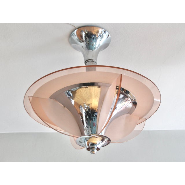 Art Deco Pendant Lamp by Petitot, 1930s For Sale - Image 3 of 18