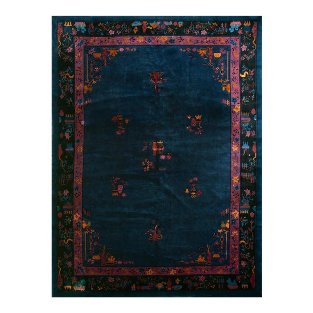 1920s Chinese Art Deco Carpet in Mandarin Quality ( 10' x 13'6" - 305 x 402 ) For Sale
