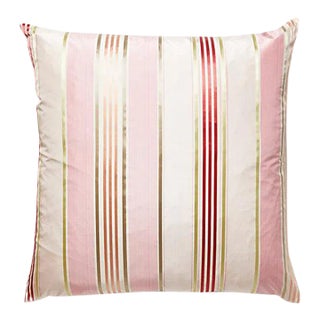The House of Scalamandré Charlotte Stripe Pillow, Blush For Sale