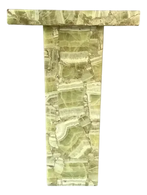 Natural Onyx and Resin Pedestal by of Mueller of Mexico