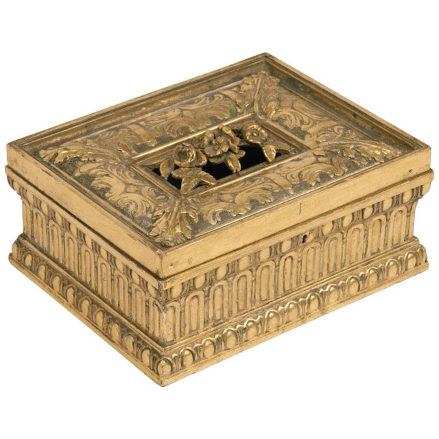 1920s Giltwood and Gesso Box For Sale - Image 9 of 9