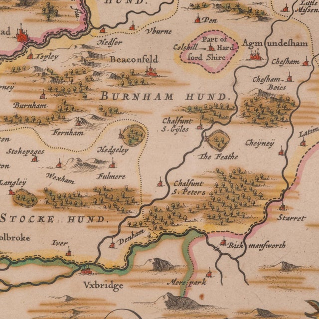 1660's Antique County Map For Sale - Image 10 of 12