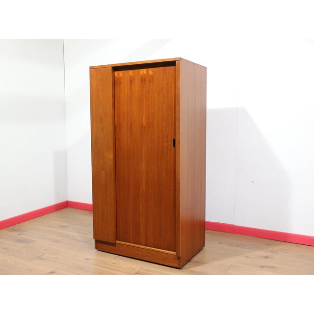 Mid Century Modern Vintage Teak Tambour Door Low Armoire Wardrobe by Austinsuite For Sale - Image 15 of 15