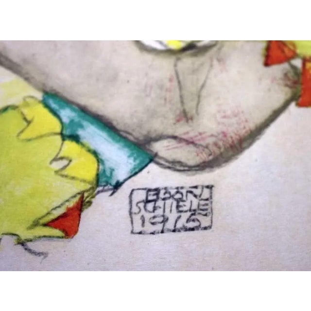 Modern Egon Schiele Lithograph Signed "Two Reclining Models..." Dated #‘Ed Lt. Ed. For Sale - Image 3 of 4