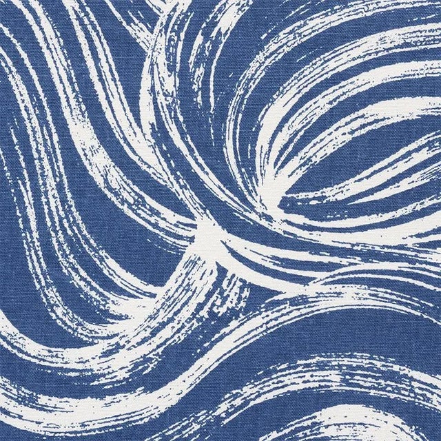 This magnificent hand painted pattern evokes the curves of a wavy sea with its sweeping, gestural brushstrokes. Its...
