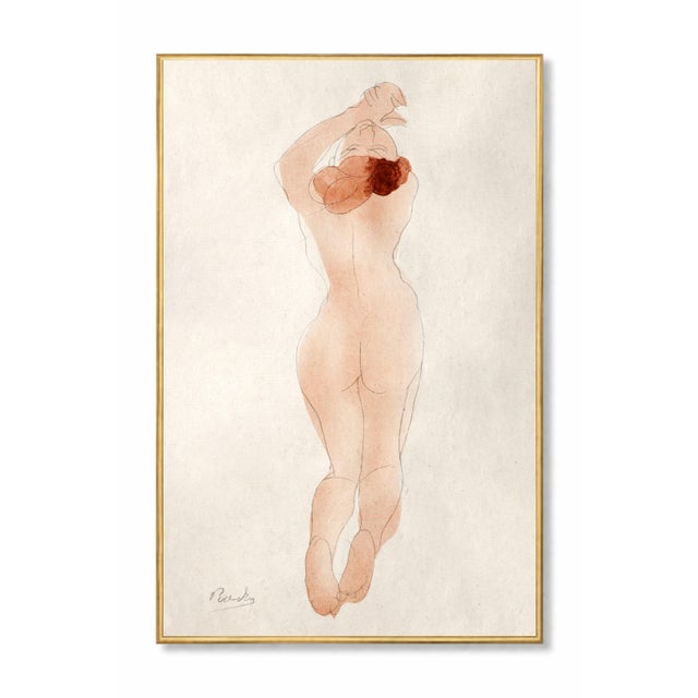 Figurative 1902 Vintage Nude Figure Art Print by Auguste Rodin, Caresse-Moi Donc, Chéri - 8" X 12" For Sale - Image 3 of 9