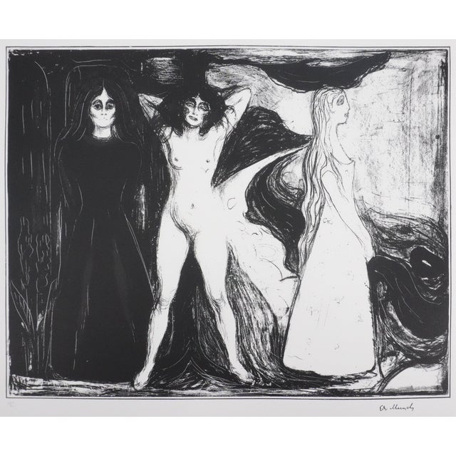 After Edvard Munch, Nude The Three Ages of Woman, Lithograph For Sale - Image 4 of 8