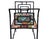 Mid 20th Century Hollywood Regency Faux Bamboo Metal Bench W Schumacher Chiang Mai Dragon For Sale - Image 5 of 5