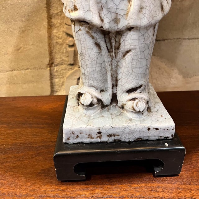 1950s Marcello Fantoni Asian Figural Table Lamps Italy For Sale - Image 11 of 12