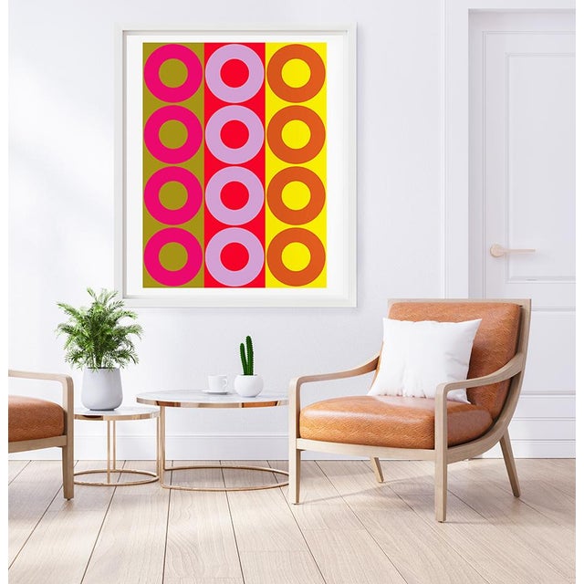 "Color Harmony" by Liz Roache (pink, purple, green) This Modern Mid Century, Contemporary Fine Art Print was created by...
