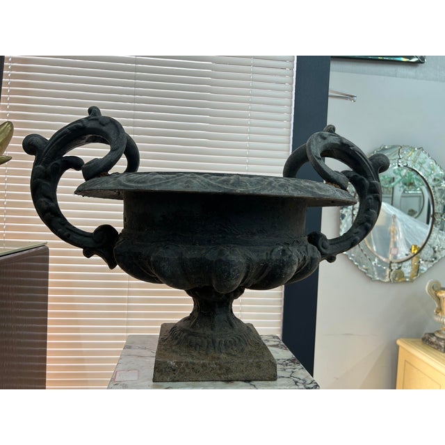 19th Century French Garden Urns - Set of 2 For Sale - Image 11 of 12