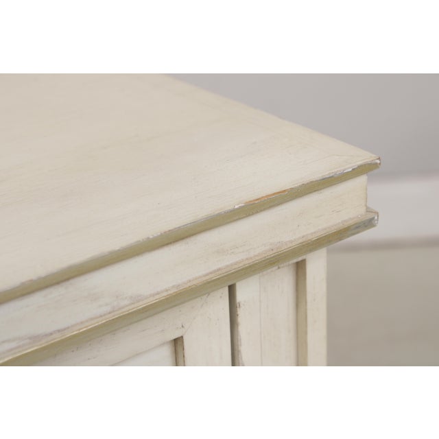 Pair of Century 3 Drawer Whitewashed Dressers Chests For Sale - Image 11 of 15
